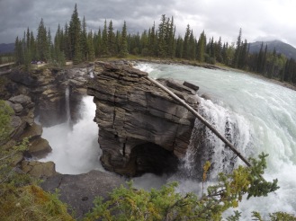A frighteningly powerful waterfall